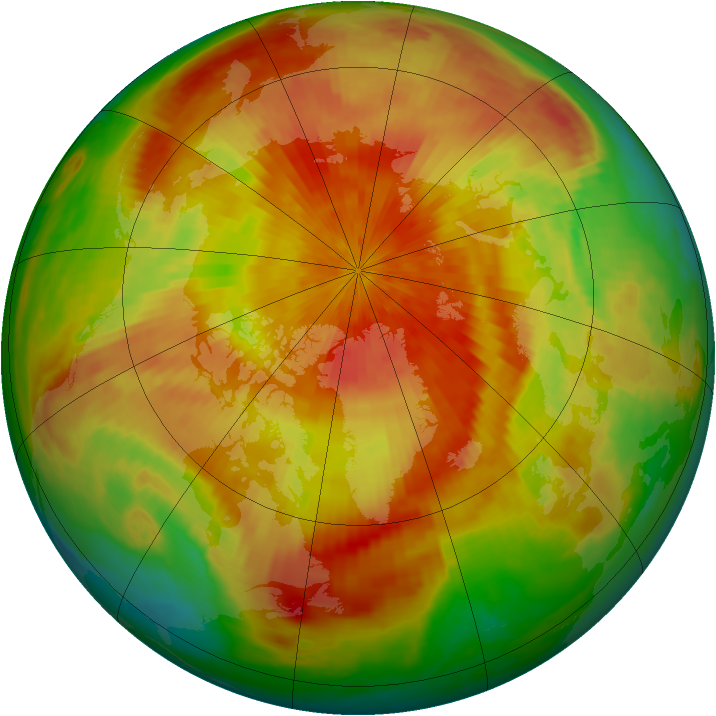 Arctic ozone map for 07 April 2001